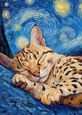 Cat in Starry Night