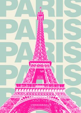 Pink Aesthetic Paris Cool Eifel Tower Poster