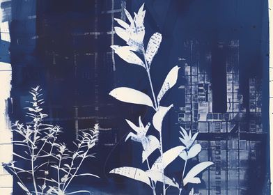 Cyanotype Plant Print