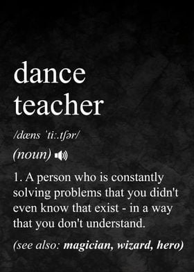 Dance Teacher Definition