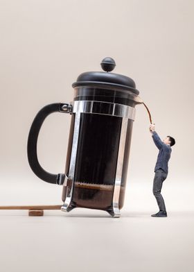 Giant French Press Coffee