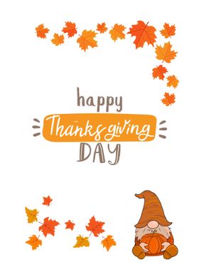 Happy Thanksgiving Day Gnome