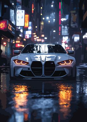 BMW M4 in City Lights