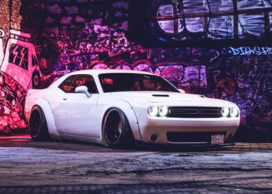 White Dodge Challenger