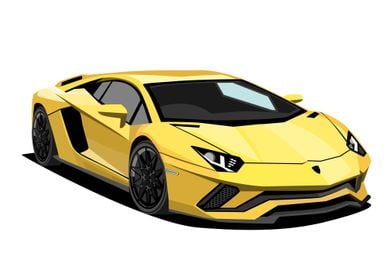 Lamborghini Aventador Yellow 