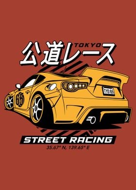 Racing Car Tokyo Street