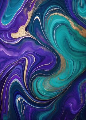 Abstract Swirling Marble Art