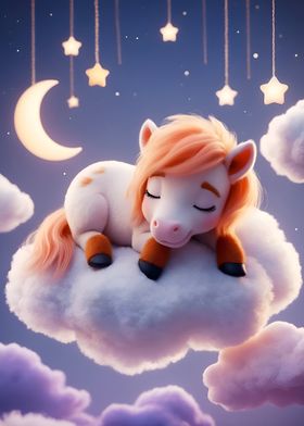 Sleeping Pony on Cloud bedroom