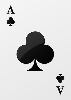 Ace of Clubs Playing Card