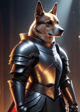 Dog Knight in Armor