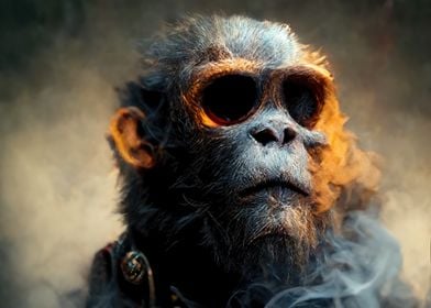 Monkey in Smoke