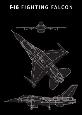 F-16 Fighting Falcon Blueprint