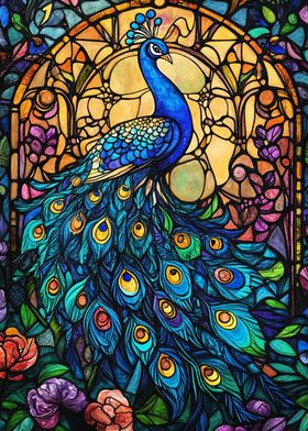 Peacock Stained Glass