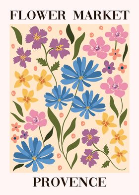 Provence Flower Market Print