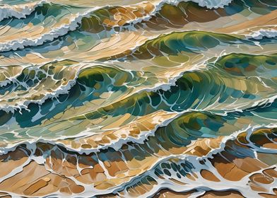 Ocean Waves Painting