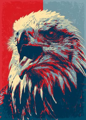 Retro American Eagle Portrait