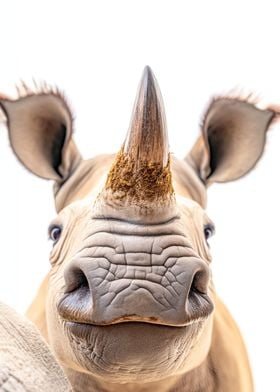 Close-up Rhino Selfie