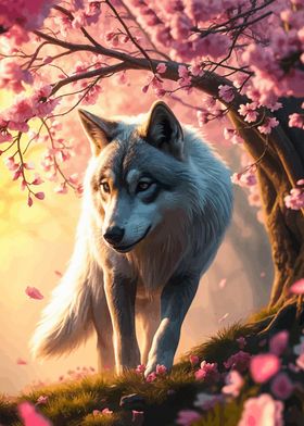 Wolf in Cherry Blossom