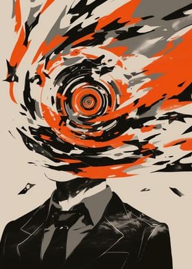 Abstract Man with Spiral