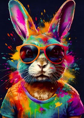 Cool Bunny in Sunglasses