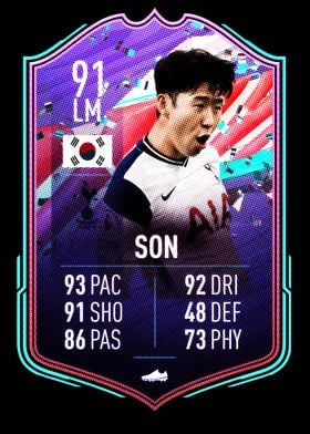 Son Heung-min Football Card