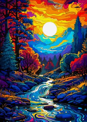 Vibrant River Landscape