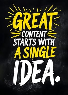 Great Content Starts With an Idea