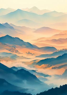 Misty Mountain Landscape