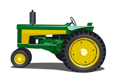 Green Tractor Illustration