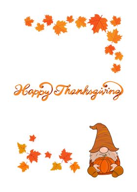 Gnome Thanksgiving Greeting