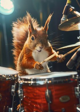 Squirrel Drummer