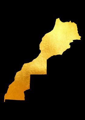 Gold Morocco Map