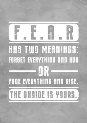 Fear Has Two Meanings