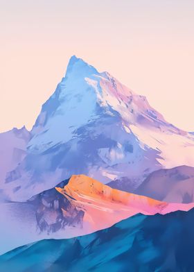 Abstract Mountain Landscape