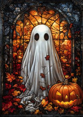 Stained Glass Ghost Art