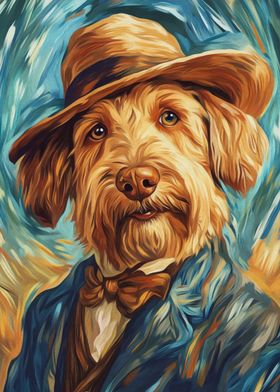 Dog in a Hat Portrait