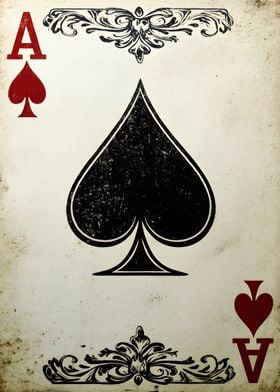 Ace of Spades Playing Card