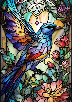 Stained Glass Bird Animal