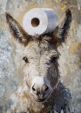 Donkey with Toilet Paper