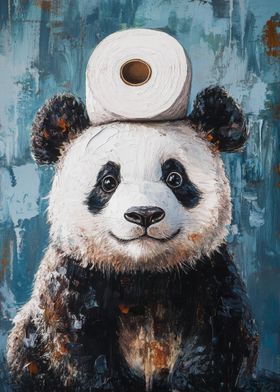 Panda with Toilet Paper