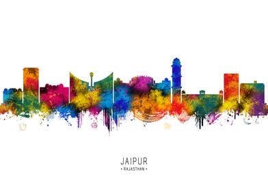 Jaipur Skyline Watercolor