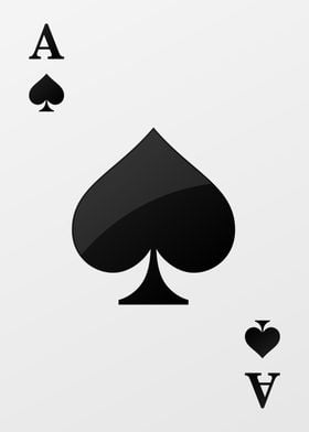 Ace of Spades Playing Card