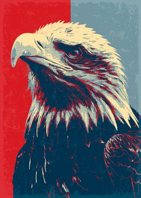 Retro American Eagle Portrait