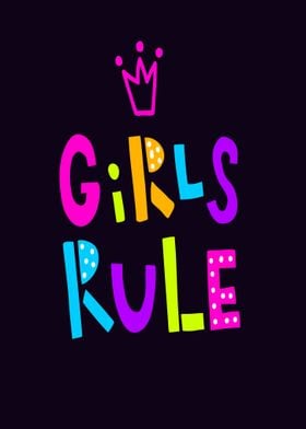 Girls Rule Neon Sign