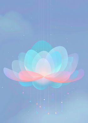 Abstract Lotus Flower