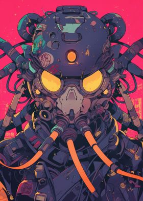 Cyberpunk Robot Portrait