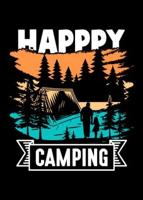 Happy Camping Family