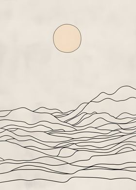 Minimalist Mountain Landscape