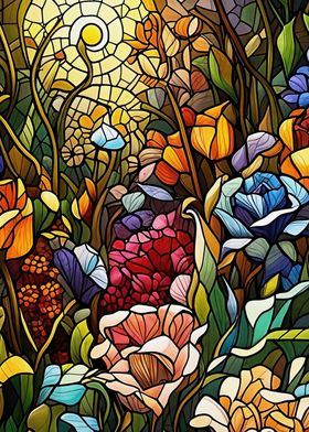 Stained Glass Floral