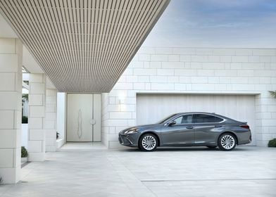 Lexus ES 300H in Modern Garage